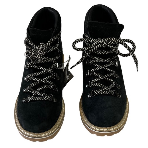 Montelliana 1965 Alce Black Suede Hiking Ankle Boots Women's